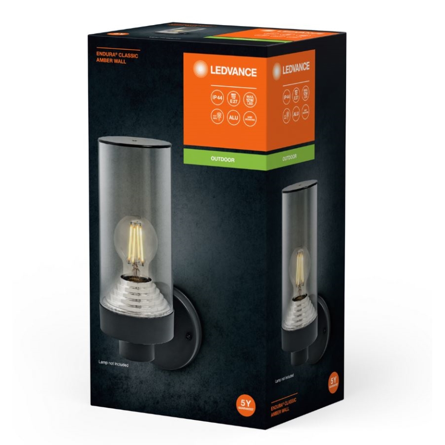 Ledvance - Udendørs væglampe AMBER 1xE27/20W/230V IP44