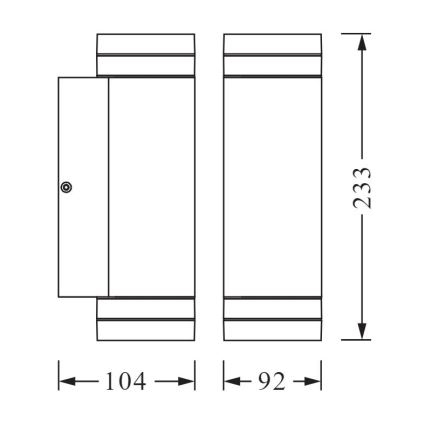 Ledvance - Udendørs væglampe BEAM 2xGU10/35W/230V IP44