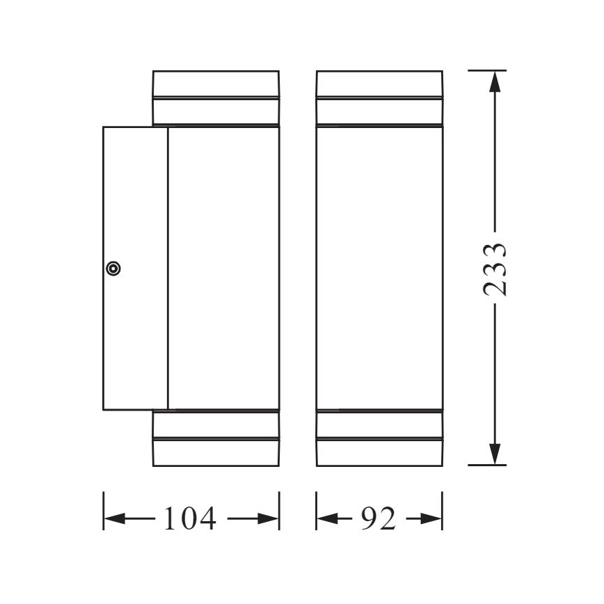 Ledvance - Udendørs væglampe BEAM 2xGU10/35W/230V IP44