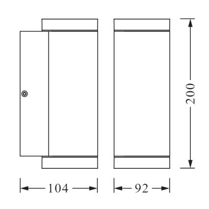 Ledvance - Udendørs væglampe BEAM 2xGU10/35W/230V IP44