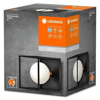 Ledvance - Udendørs væglampe DECOR SQUARE 1xG9/28W/230V IP44
