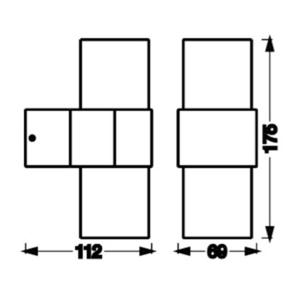 Ledvance - Udendørs væglampe ENDURA ROTARY 2xGU10/5W/230V IP44