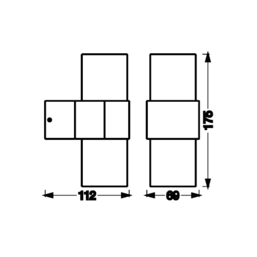 Ledvance - Udendørs væglampe ENDURA ROTARY 2xGU10/5W/230V IP44
