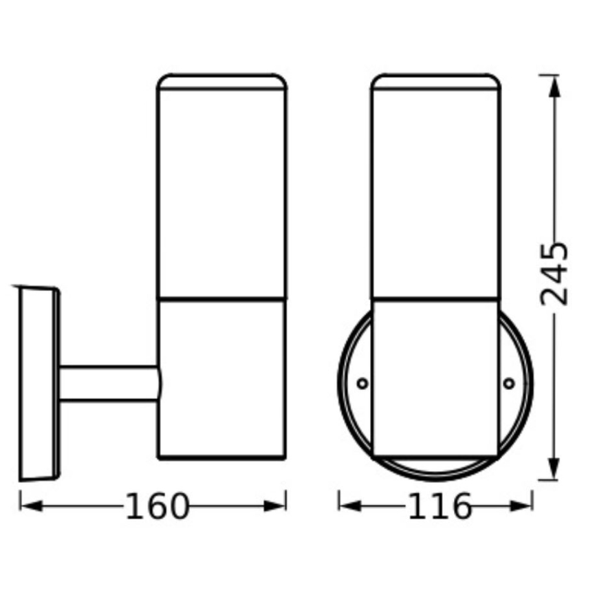 Ledvance - Udendørs væglampe FIGO CYLINDER 1xE27/20W/230V IP44