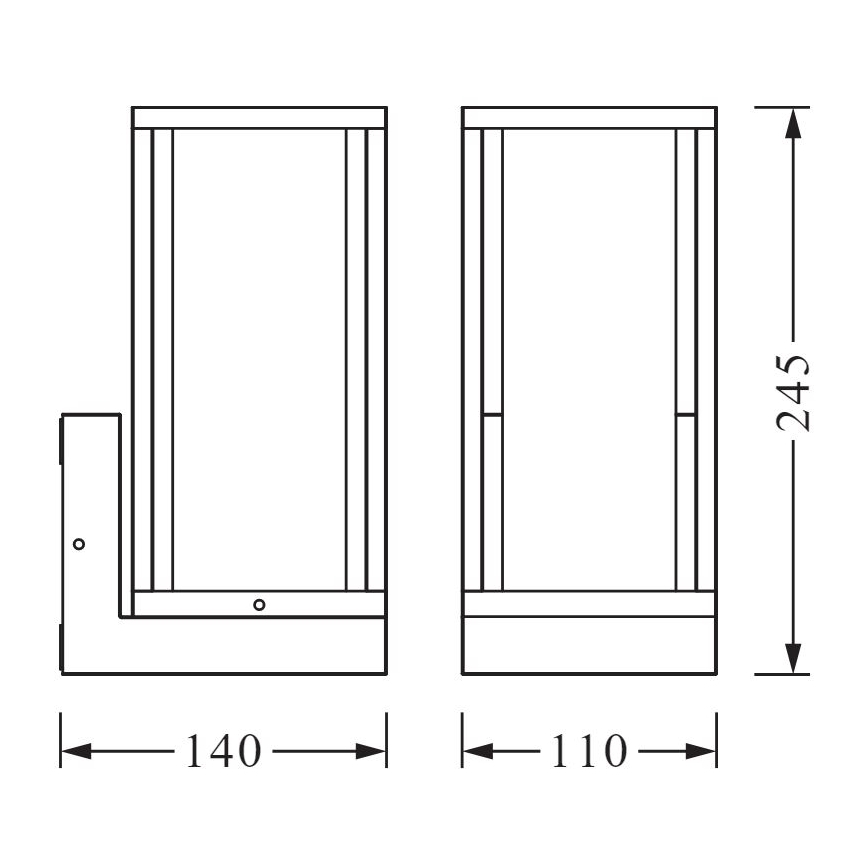 Ledvance - Udendørs væglampe FRAME 1xE27/60W/230V IP44