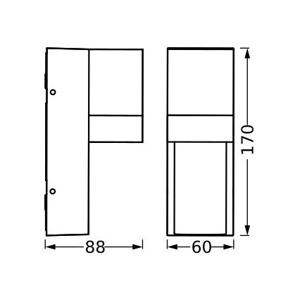 Ledvance - Udendørs væglampe ISIDOR 1xGU10/35W/230V IP65