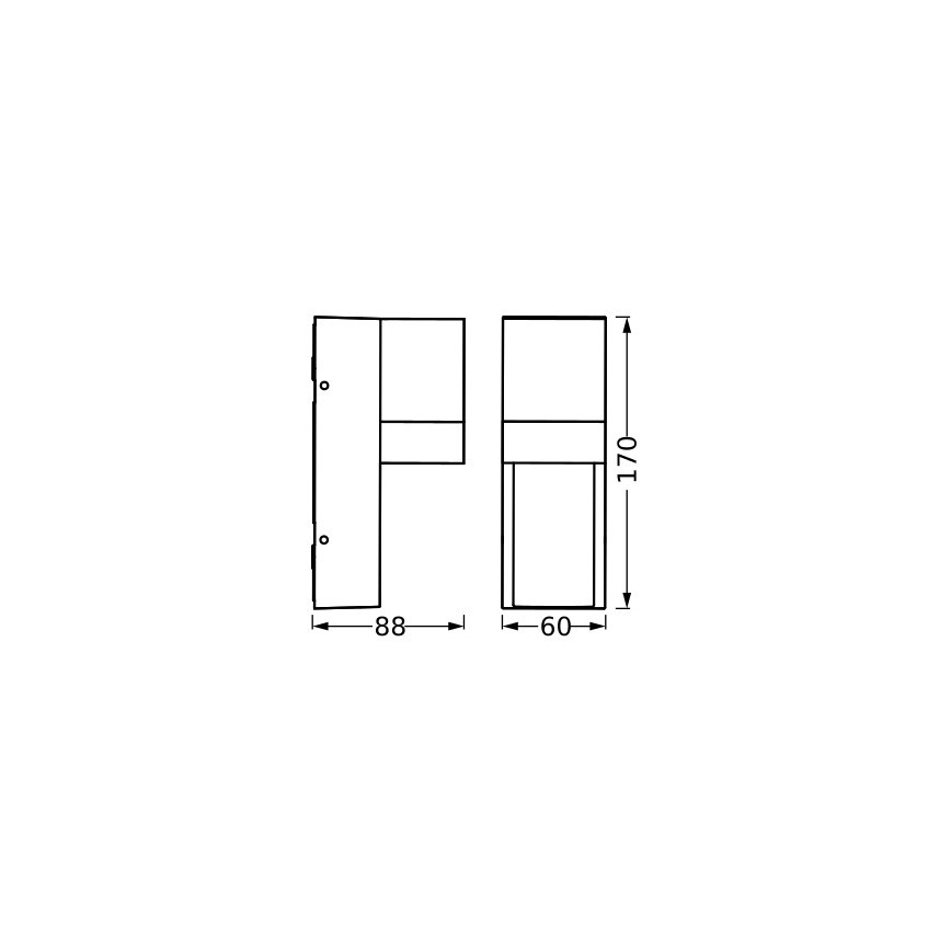 Ledvance - Udendørs væglampe ISIDOR 1xGU10/35W/230V IP65