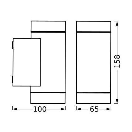 Ledvance - Udendørs væglampe ITYS 2xGU10/35W/230V IP65