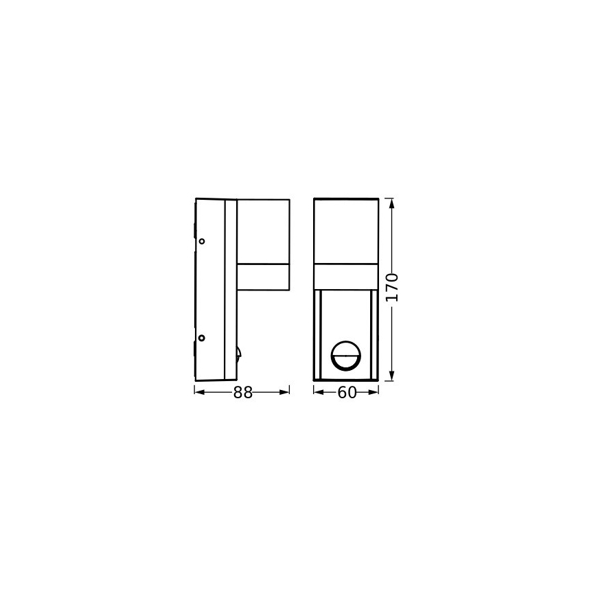 Ledvance - Udendørs væglampe med sensor ISIDOR 1xGU10/35W/230V IP65