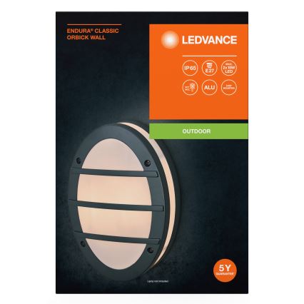 Ledvance - Udendørs væglampe ORBICK 2xE27/18W/230V IP65