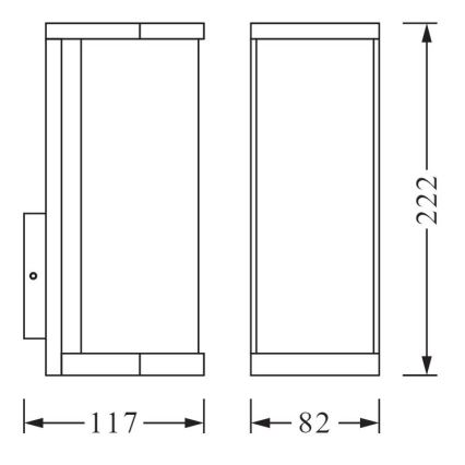 Ledvance - Udendørs væglampe TUBULAR 1xE27/60W/230V IP44