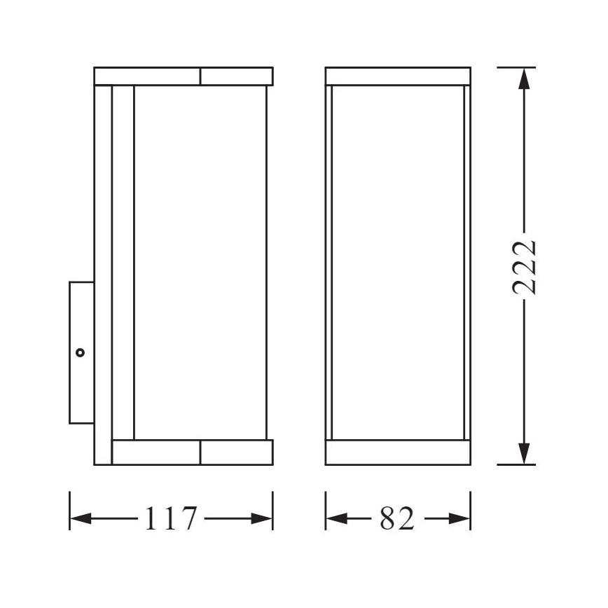 Ledvance - Udendørs væglampe TUBULAR 1xE27/60W/230V IP44