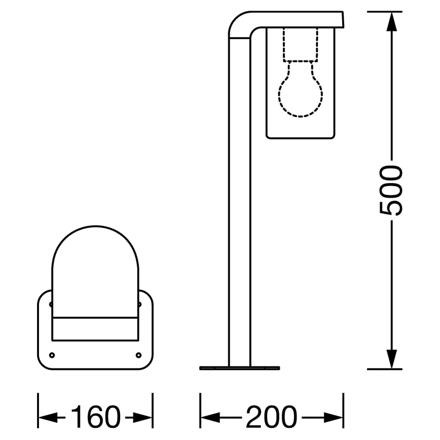 Ledvance - Udendørslampe CASCADE 1xE27/25W/230V IP44 50 cm