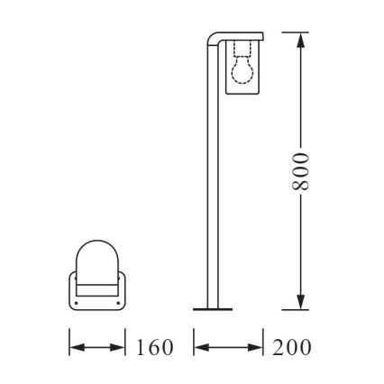 Ledvance - Udendørslampe CASCADE 1xE27/25W/230V IP44 80 cm