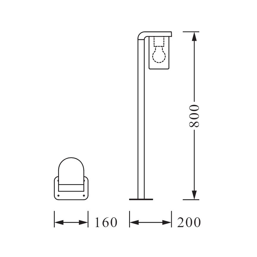 Ledvance - Udendørslampe CASCADE 1xE27/25W/230V IP44 80 cm