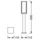 Ledvance - Udendørslampe FRAME 1xE27/60W/230V IP44 60 cm