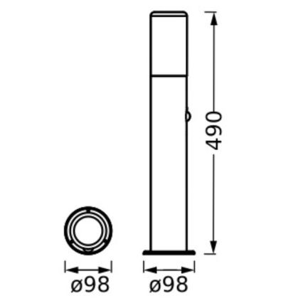 Ledvance - Udendørslampe med sensor FIGO CYLINDER 1xE27/20W/230V IP44