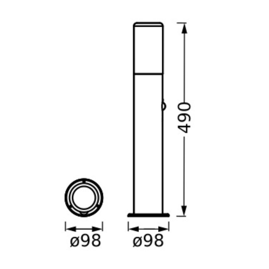 Ledvance - Udendørslampe med sensor FIGO CYLINDER 1xE27/20W/230V IP44