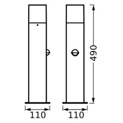 Ledvance - Udendørslampe med sensor FIGO SQUARE 1xE27/20W/230V IP44