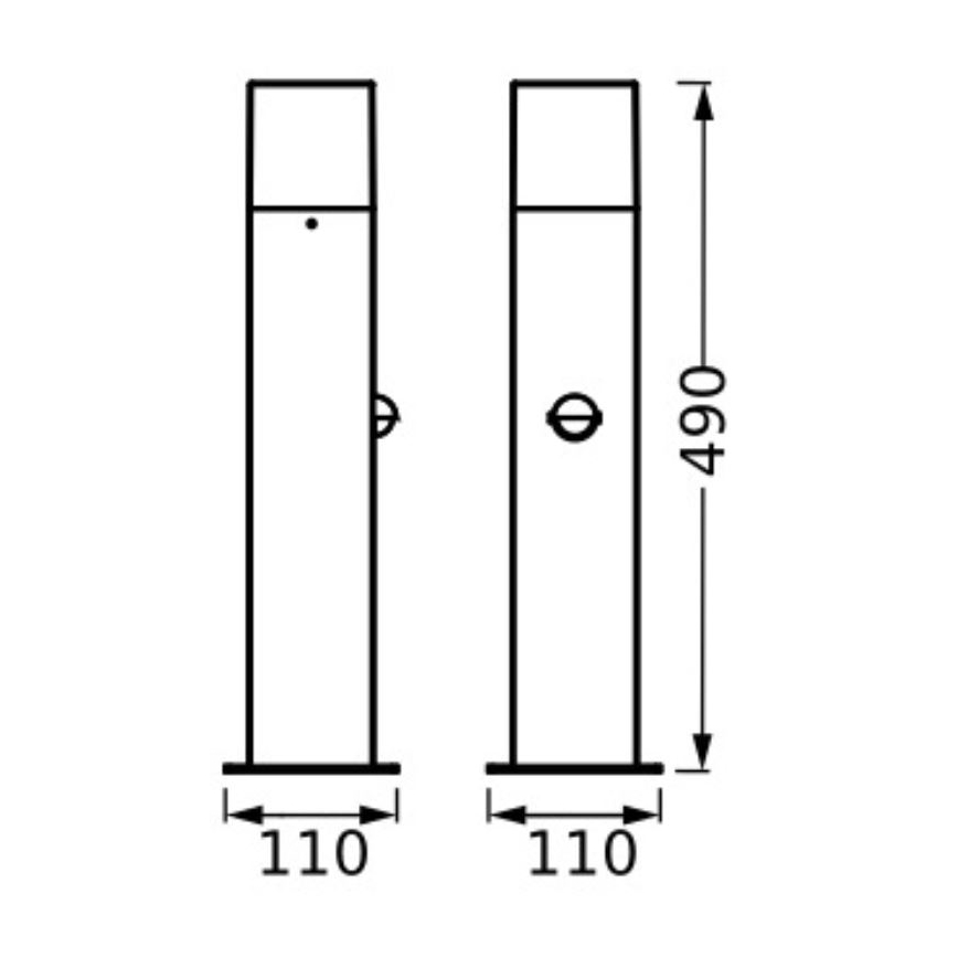 Ledvance - Udendørslampe med sensor FIGO SQUARE 1xE27/20W/230V IP44