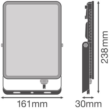 Ledvance - Væghængt LED projektør FLOODLIGHT LED/50W/230V 4000K IP65