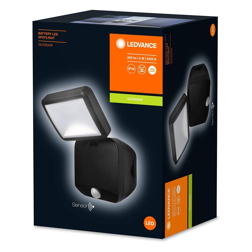 Ledvance - Væghængt LED projektør med sensor SPOTLIGHT LED/4W/4xD IP54