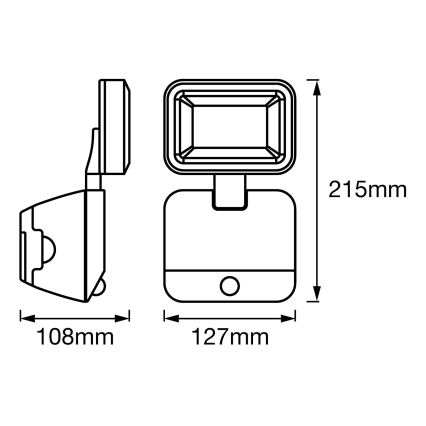 Ledvance - Væghængt LED projektør med sensor SPOTLIGHT LED/4W/4xD IP54
