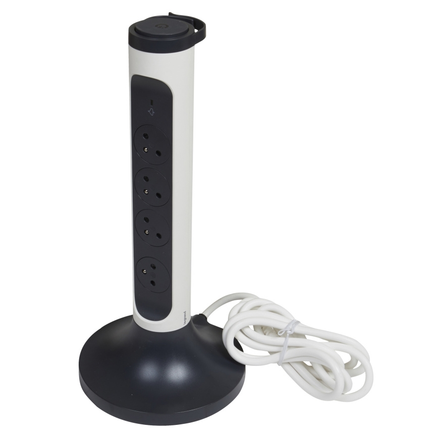 Legrand 049410 - Stikkontakt pullert 230V/16A, 4x2P+T 2m