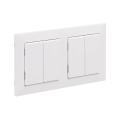 Legrand - 2x dobbelt trappeafbryder č. 5 med ramme SUNO hvid