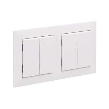 Legrand - 2x dobbelt trappeafbryder č. 5 med ramme SUNO hvid