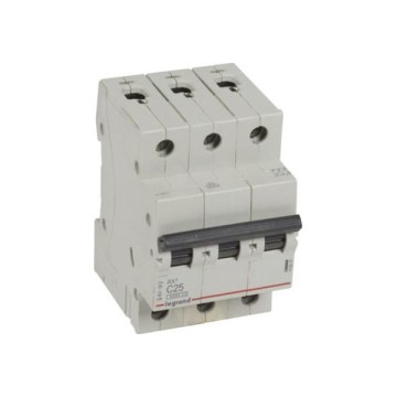Legrand - 3-faset automatsikring RX3, 3-polet, C-karakteristik, 25 A, 6000 A