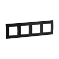 Legrand - 4-moduls ramme NILOE sort