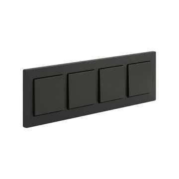 Legrand - 4x enpolet afbryder nr. 1 med ramme NILOE STEP sort