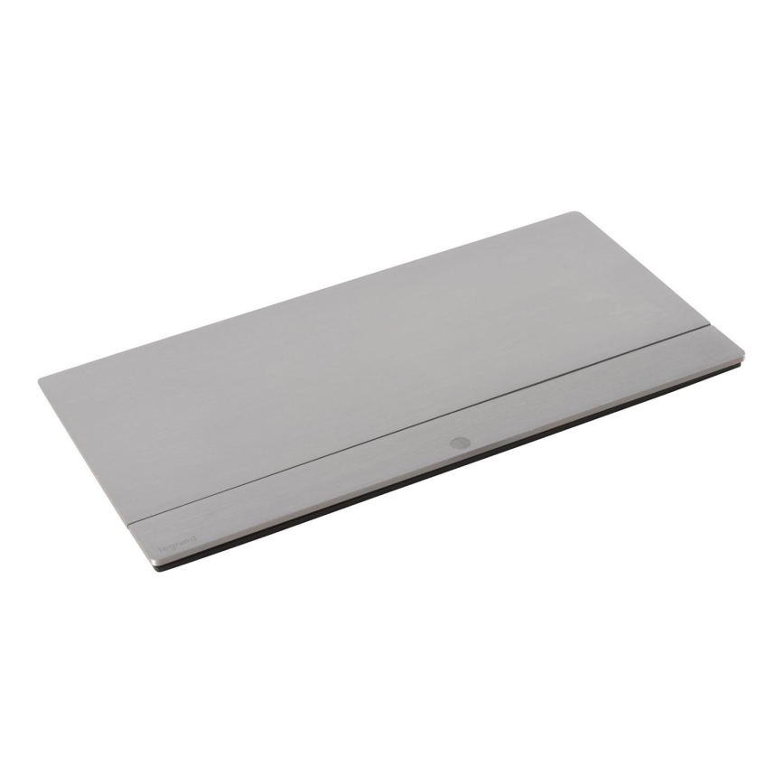 Legrand 654808 - Stikkontaktsramme til bordplade POP-UP 8M sølvfarvet