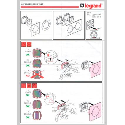 Legrand 89700 - Ramme til gulv stikkontakt PLATINUM 2M IP44 rustfri