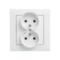 Legrand - Dobbelt stikkontakt til hjemmet med ramme SUNO 250V hvid