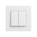 Legrand - Dobbelt trappeafbryder 6+6 med ramme fra NILOE STEP hvid