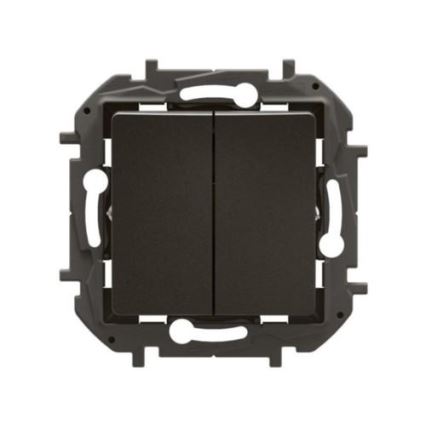 Legrand - Dobbelt trappeafbryder č. 6+6 uden ramme NILOE sort