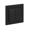 Legrand - Dobbelt trappeafbryder nr. 6+6 med ramme SUNO, sort