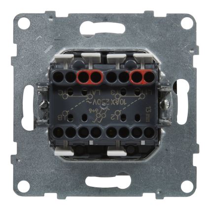 Legrand - Dobbelt trappeafbryder nr. 6+6 uden ramme SUNO hvid