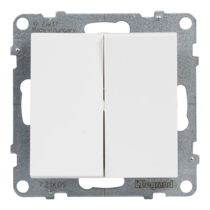 Legrand - Dobbelt trappeafbryder nr. 6+6 uden ramme SUNO hvid