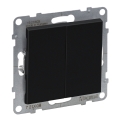Legrand - Dobbelt trappeafbryder nr. 6+6 uden ramme SUNO sort