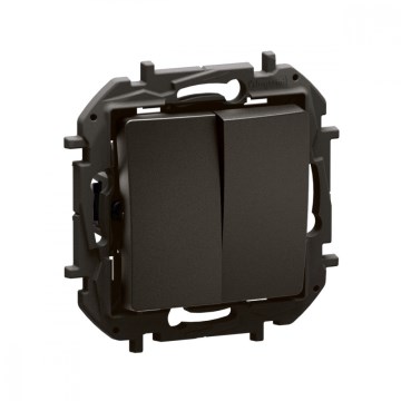 Legrand - Dobbeltafbryder uden ramme nr. 5 NILOE sort