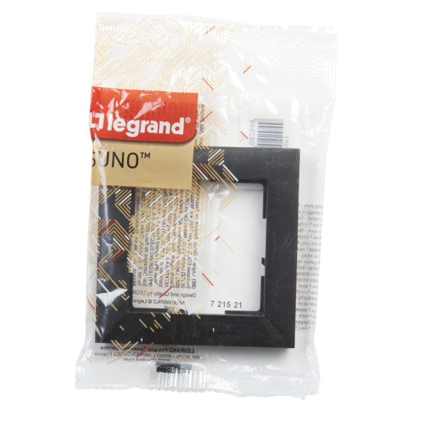 Legrand - Enkel SUNO-ramme sort