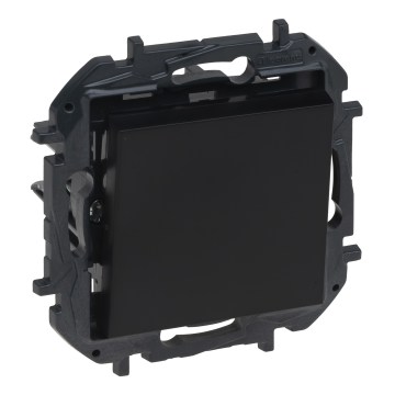 Legrand - Enkeltpolet afbryder nr. 1/0 uden ramme NILOE STEP sort