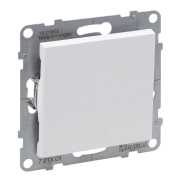 Legrand - Enkeltpolet afbryder uden ramme, SUNO nr. 1, hvid