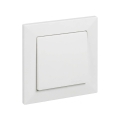 Legrand - Enpolet trykknap nr. 1/0 med ramme SUNO hvid
