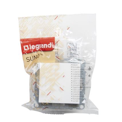 Legrand - Enpolet trykknap nr. 1/0 uden ramme SUNO hvid