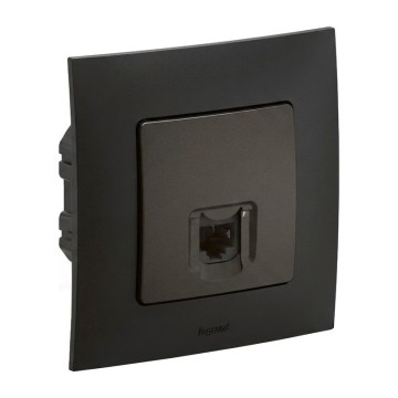 Legrand - Ethernet-udtag RJ45 med NILOE-ramme, sort