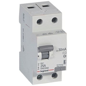 Legrand - Fejlstrømsafbryder 2-polet RX3 2P 25A 30MA AC